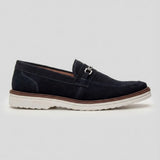 Mocassim Suede Tratorado de Camurça Azul