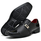 Sapato Social Sofistic Preto Verniz de Fivela Elegante axl