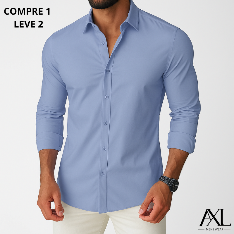 Camisa Social AXL Supreme Slim Fit Manga Longa