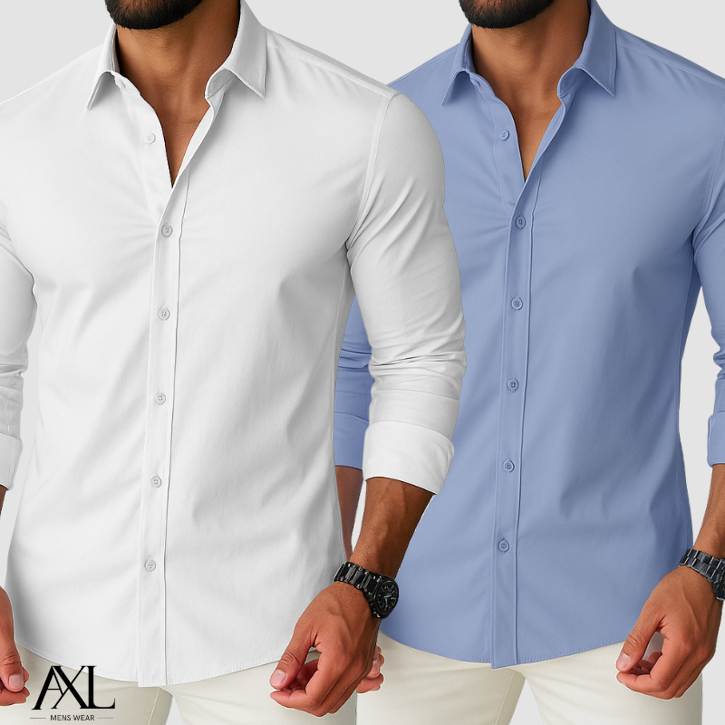 Camisa Social AXL Supreme Slim Fit Manga Longa