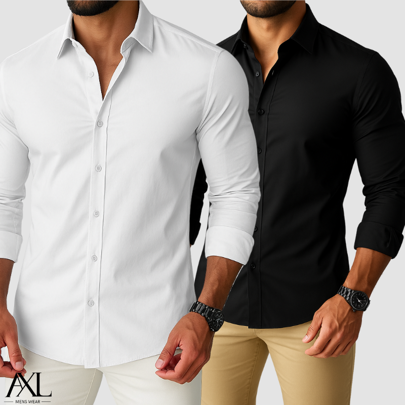 Camisa Social AXL Supreme Slim Fit Manga Longa