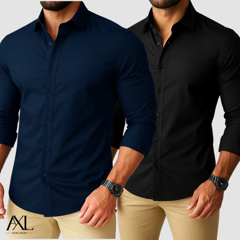 Camisa Social AXL Supreme Slim Fit Manga Longa