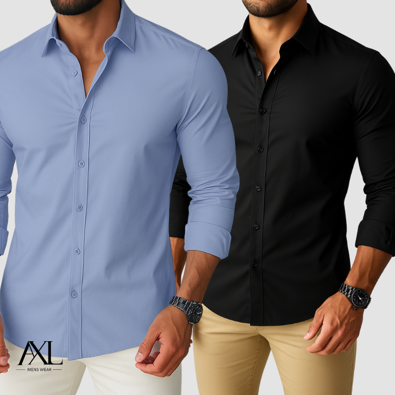 Camisa Social AXL Supreme Slim Fit Manga Longa