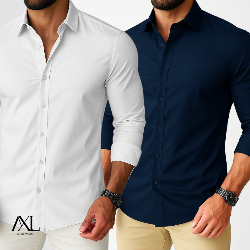 Camisa Social AXL Supreme Slim Fit Manga Longa