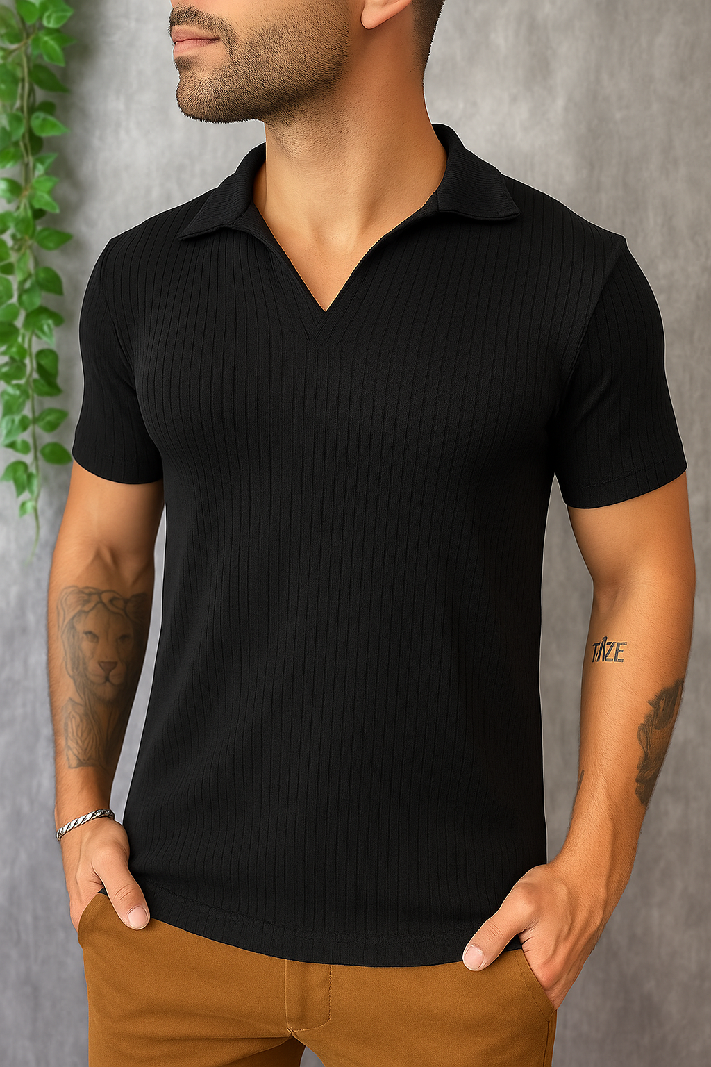 Polo Masculina Texturizada AXL — Elegância e Conforto Premium