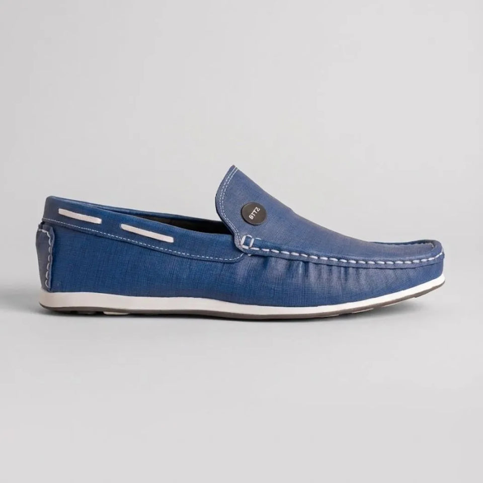 Mocassim Casual Canvas em Lona Azul