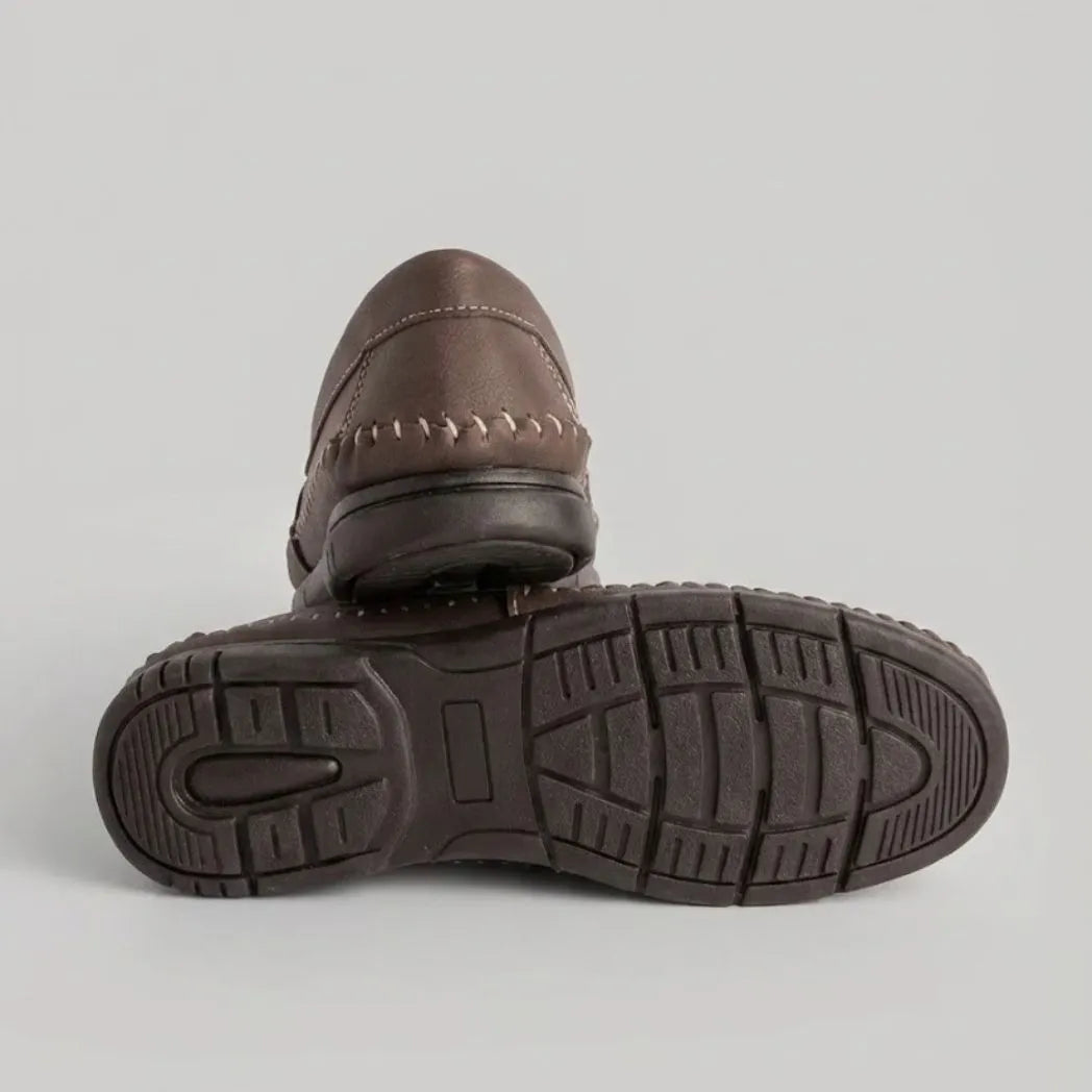 Mocassim Cognac de Couro Marrom