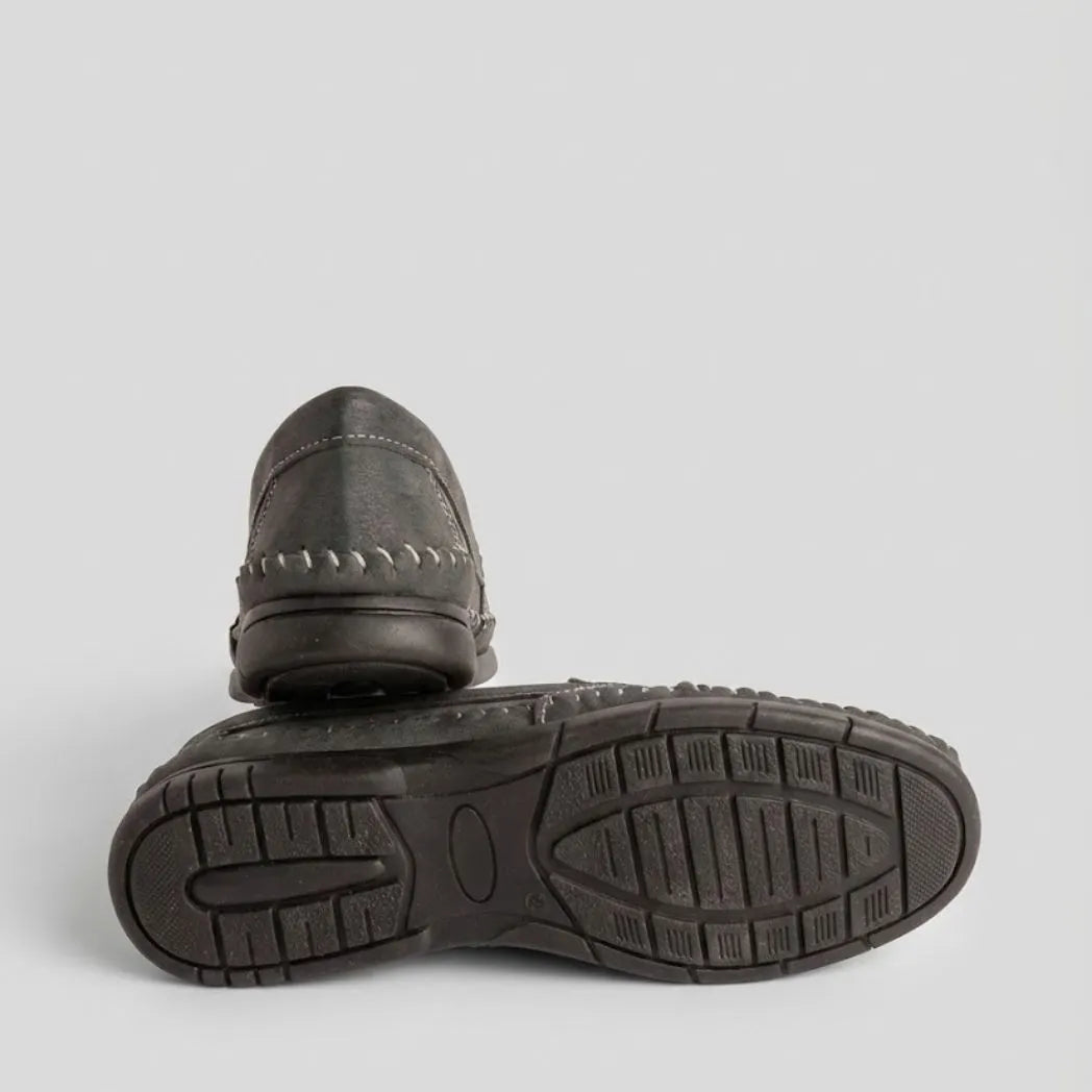 Mocassim Cognac de Couro Grisalho
