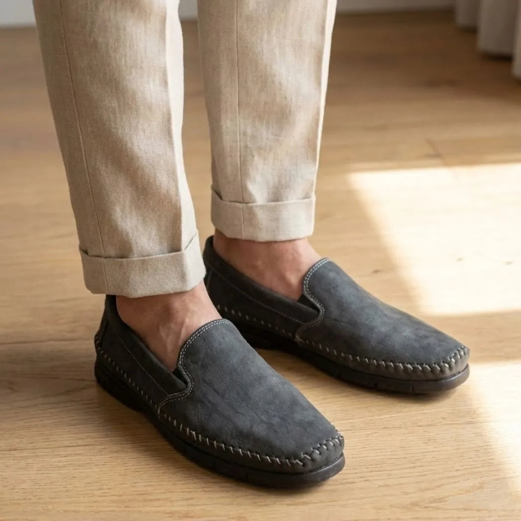 Mocassim Cognac de Couro