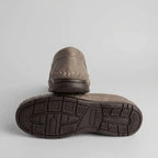 Mocassim Cognac de Couro Cinza