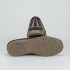 Mocassim Cognac de Couro Marrom Escuro
