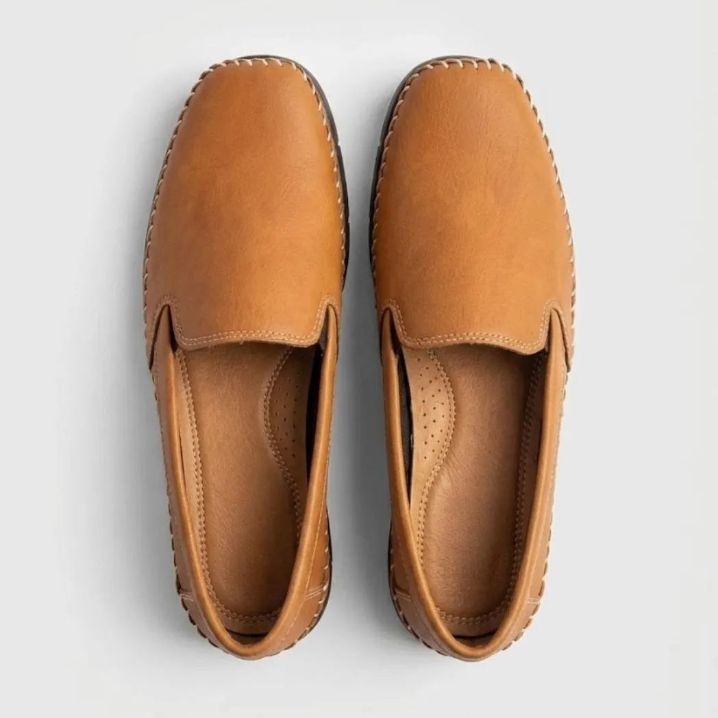 Mocassim Cognac de Couro
