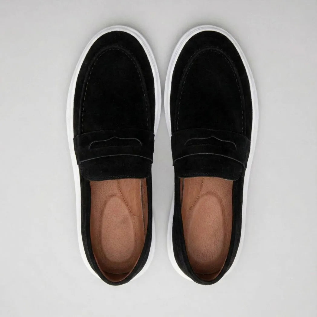 Mocassim Derby de Camurça Preto