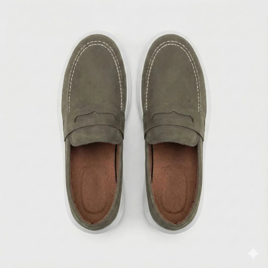 Mocassim Derby de Camurça Verde