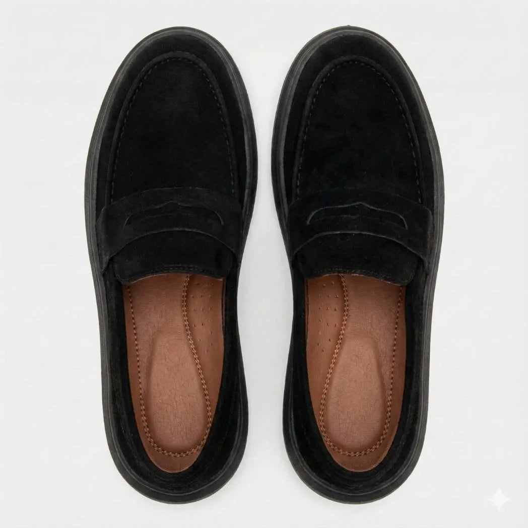 Mocassim Derby de Camurça All-Black