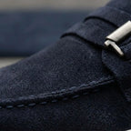 Mocassim Derby de Camurça Azul