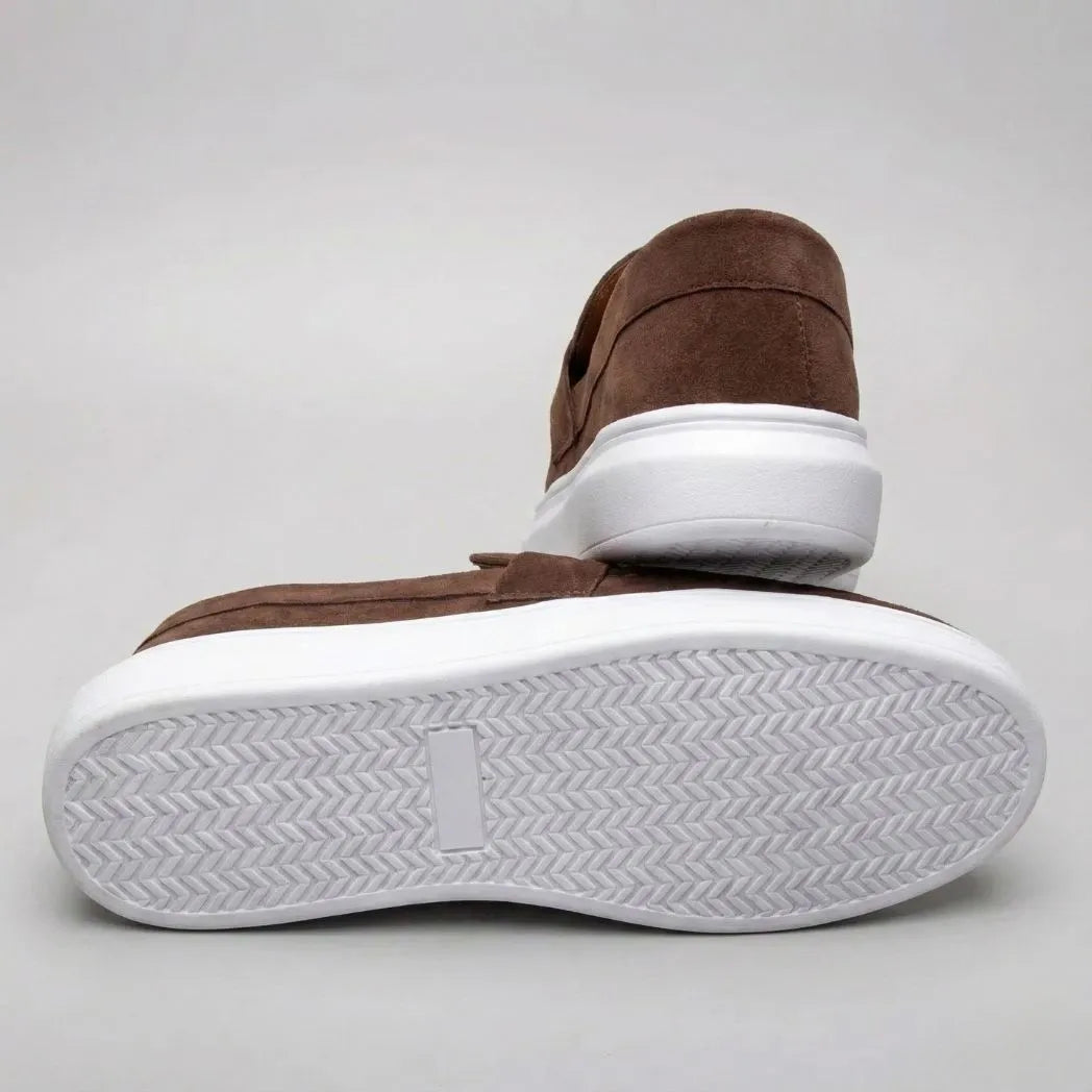 Mocassim Derby de Camurça Marrom