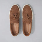 Mocassim Derby de Camurça com Guizos Marrom