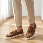 Mocassim Derby de Camurça com Guizos Marrom