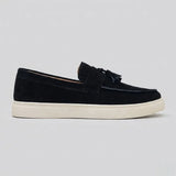 Mocassim Derby de Camurça com Guizos Preto