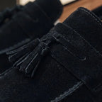Mocassim Derby de Camurça com Guizos Preto