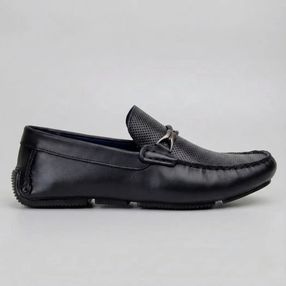 Mocassim Driver Aero Bit Preto com Fivela