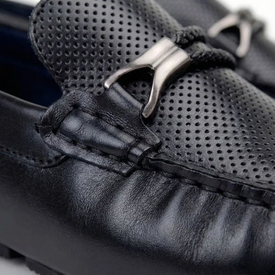 Mocassim Driver Aero Bit Preto com Fivela