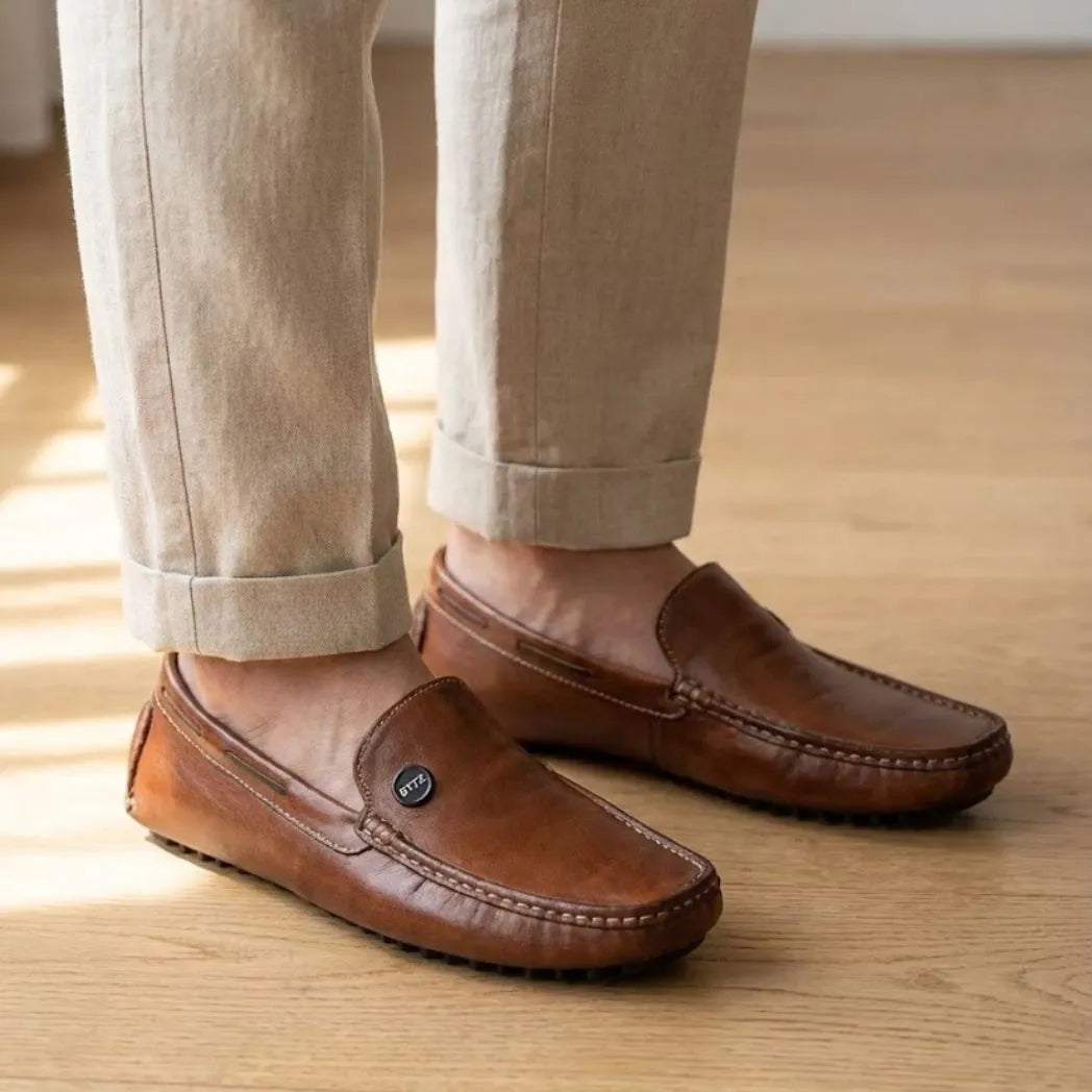 Mocassim Driver Cruise de Couro Marrom