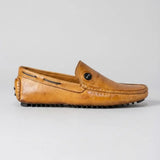Mocassim Driver Cruise de Couro Laranja