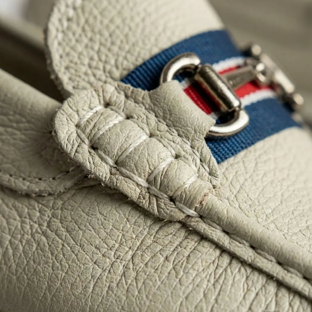 Mocassim Driver Heritage de Couro Branco