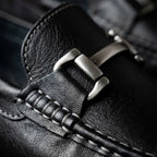 Mocassim Driver Penny de Couro Preto