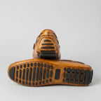 Mocassim Driver Penny de Couro Laranja