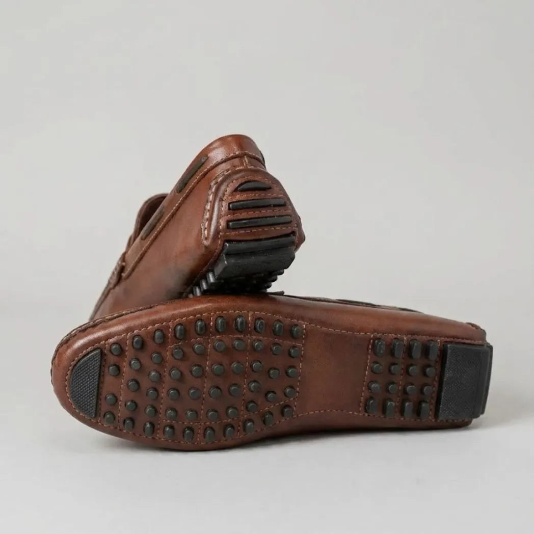 Mocassim Driver Penny de Couro