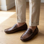 Mocassim Driver Penny de Couro