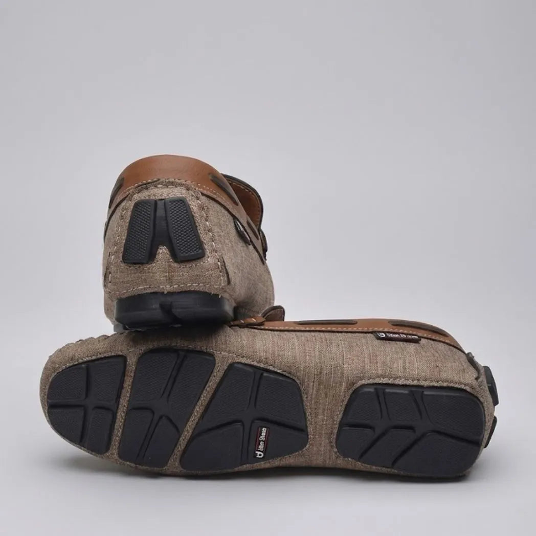 Mocassim Driver Riviera em Lona Bege