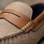 Mocassim Driver Riviera em Lona Bege
