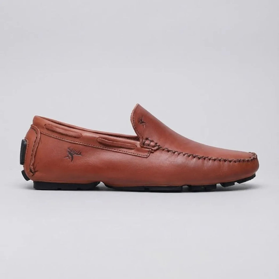Mocassim Driver Vancouver de Couro Marrom