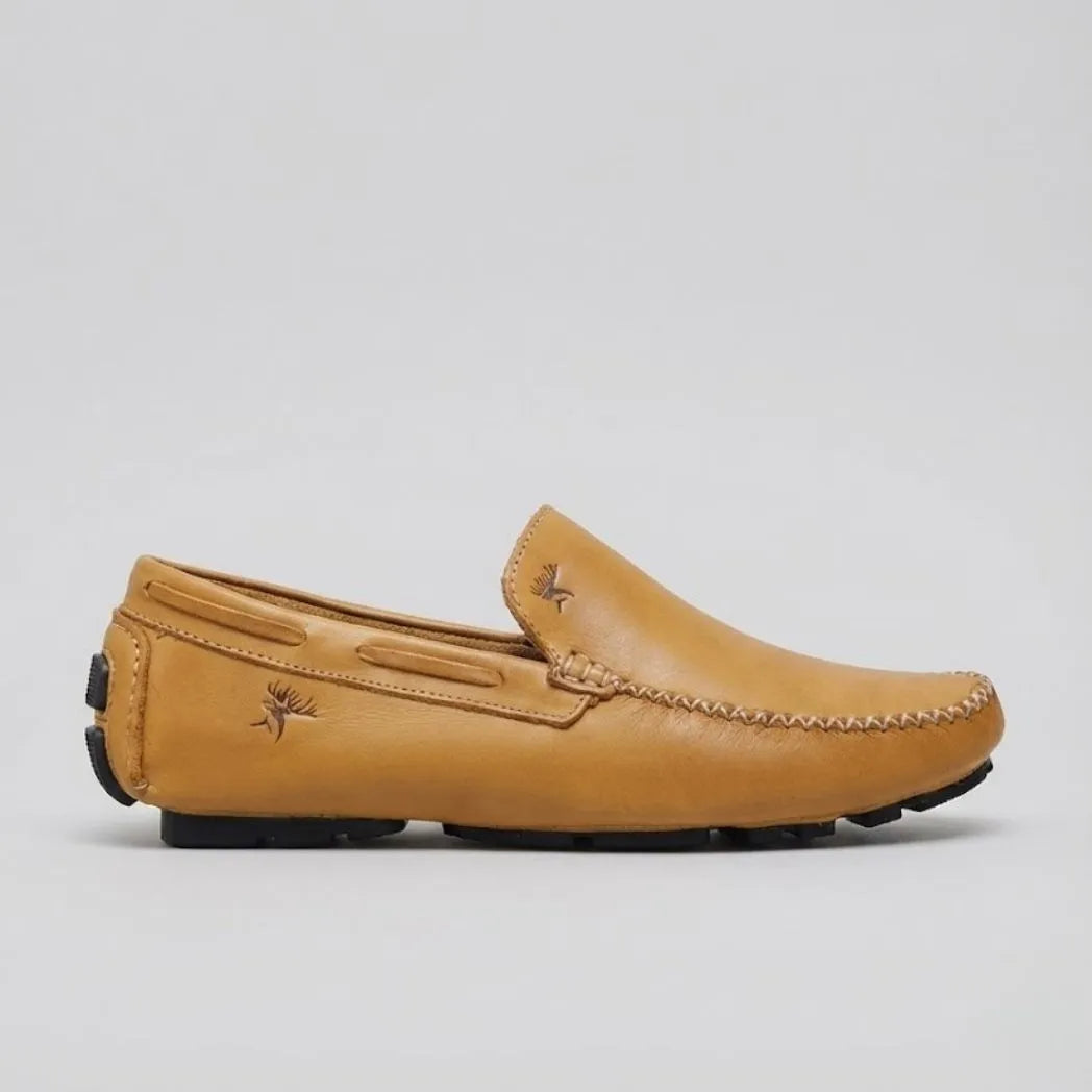 Mocassim Driver Vancouver de Couro Bege