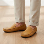 Mocassim Driver Vancouver de Couro Bege