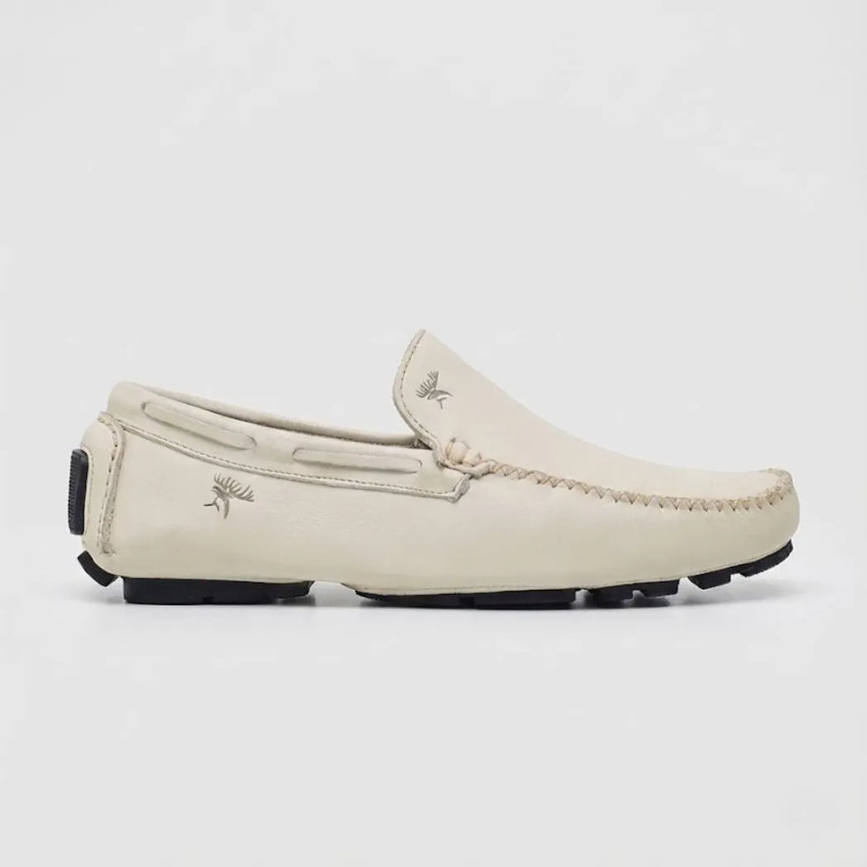 Mocassim Driver Vancouver de Couro Branco