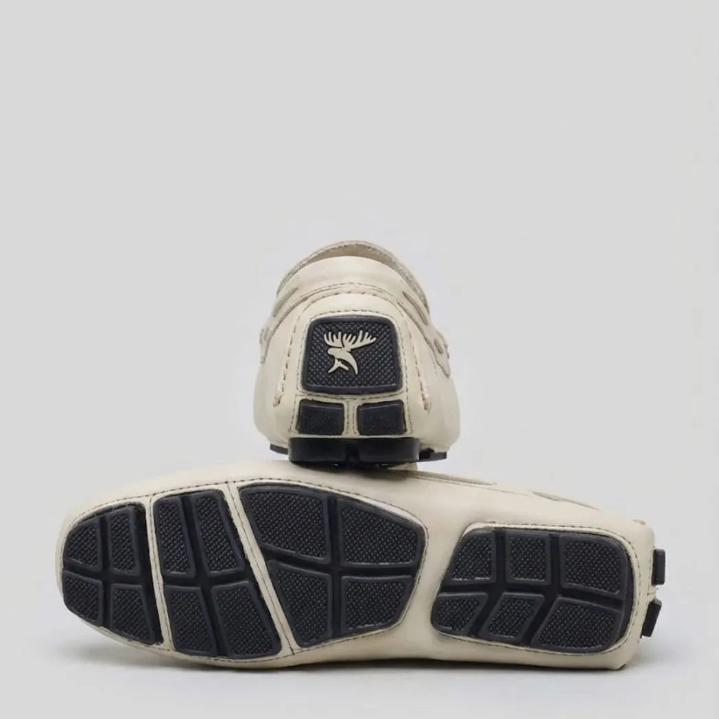 Mocassim Driver Vancouver de Couro Branco
