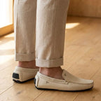 Mocassim Driver Vancouver de Couro Branco