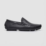 Mocassim Driver Vancouver de Couro Preto