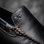 Mocassim Driver Vancouver de Couro Preto