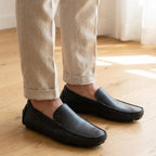 Mocassim Driver Vancouver de Couro Preto