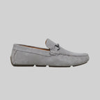 Mocassim Driver de Camurça Capri Dune Cinza