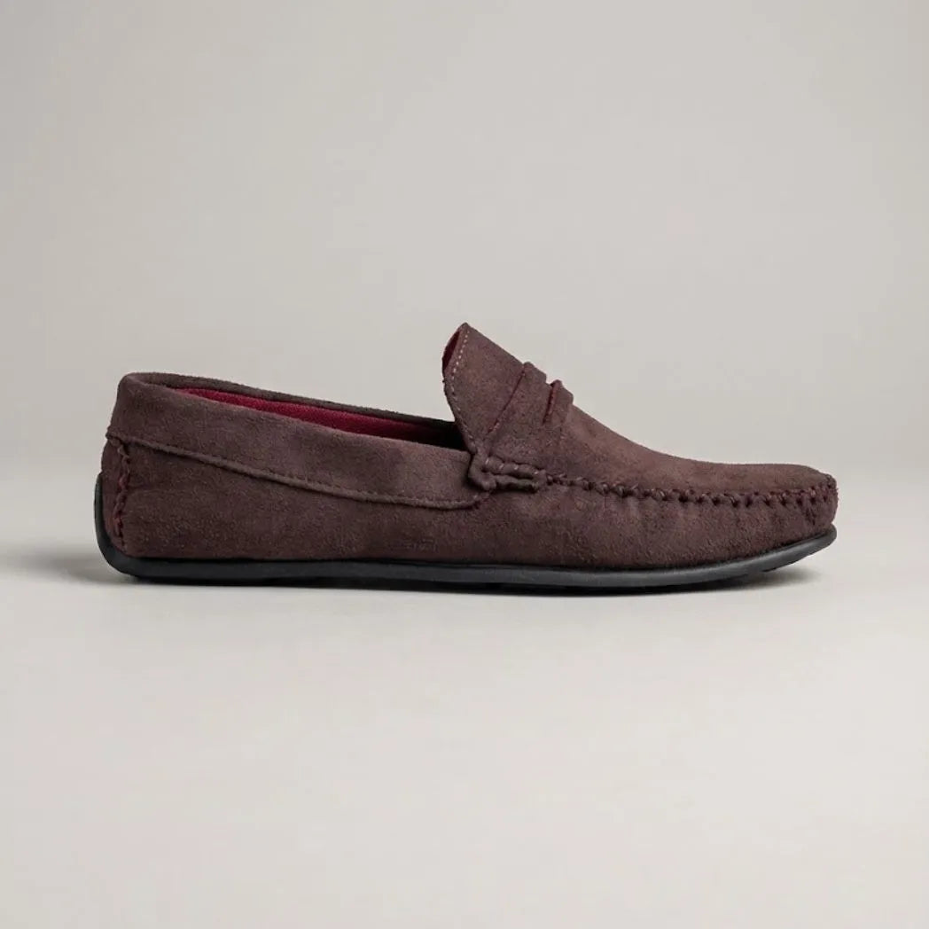Mocassim Driver de Camurça Capri Tobacco