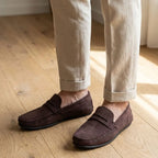 Mocassim Driver de Camurça Capri Tobacco Marrom Escuro