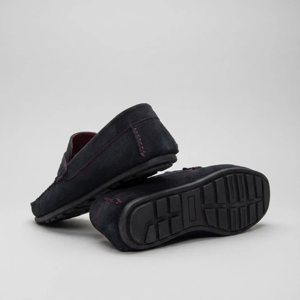 Mocassim Driver de Camurça Capri Tobacco Preto