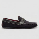Mocassim Driver de Camurça Náutico Preto